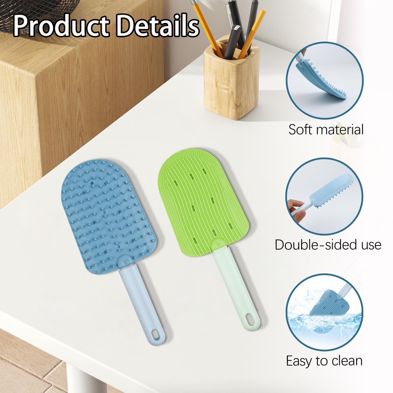 LuckyOpt Cat Tongue Comb, Dual-Use Soft Comb, Grooming Brush, Reducing