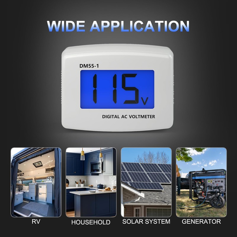 DROK Electric Voltage Testers 5pcs, AC 80-300V LCD Display Flat