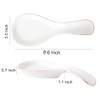 Maxramic Ceramic Spoon Rest for Stove Top, Golden Rim Spoon