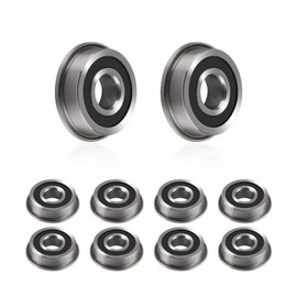EXLECO F695-2RS Ball Bearings 5 mm Miniature Deep Groove Ball Bearings Metal Double Shielded Bearings Frictionless Metal Wheel Bearings Skateboard Bearings Carbon Steel Precision Bearings Skating