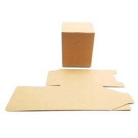 Paper Gift Cupcake Storage Trinket Boxes 12 count 3.75 x 3.75 x 4.5 for cupcakes (natural) hard stock paper