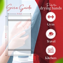 RIVERSIDE 6 Pack Premium Hand Towels Set, 16x28 inches, 100% Ring Spun Cotton, 600 GSM, Soft, Quick Dry and Highly Absorbent, Towels for Bathroom, Kitchen, Gym, Spa - Blue Opal