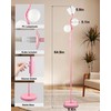 Lightdot 65IN Dimmable Pink Floor Lamp for Living Room, Mid