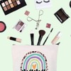 LAKJUOZ 1 Piece Canvas Cosmetic Bag Multifunctional Small Makeup Bag