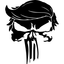 Cbcdecals- Trump Skull Vinyl Decal Solid Color