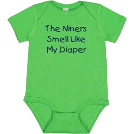 Seahawks Fan The Niners Smell Like My Diaper Baby Boy Bodysuit Outfit Romper Gift (Newborn)