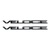 Car Head Fender Letter Decoration Stickers Black Veloce Label for