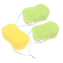 Healvian 3Pcs Durable Exfoliating Bath Sponge Balls Thicken Massaging Shower Scrubber for Deep Cleansing for Men and Women Random Color Selection Random Color
