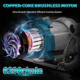 5 Inch Cordless Circular Saw for Makita 18V Battery (No Battery), Power Wood Saw with Brushless Motor, 0-45° Cutting Bevel, Max Cutting Depth 1.6"(90°), 1.28"(45°), Idea for Wood, Plastic, Soft Metal