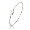 Hoops & Loops - Sterling Silver Polished Love Knot Bangle