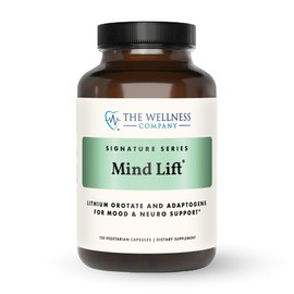 The Wellness Company Mind Lift | 120 Capsules (2 Month Supply) | with Ashwagandha, DHA, and GABA | Non-GMO, Gluten-Free | Stress Management