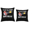 Leaf Blower Birthday Throw Pillow