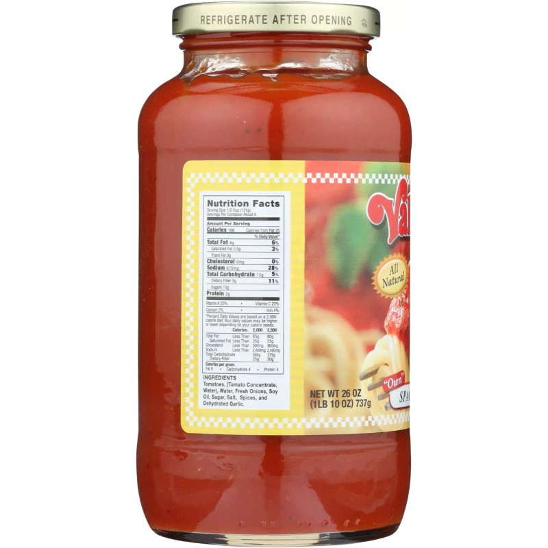 Generic Valentino's Spaghetti Sauce, 26.0 OZ
