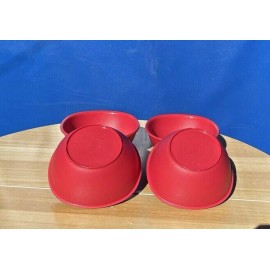 Tupperware Legacy Pinch Cereal Bowl Set 400mil. Different Color New - Red