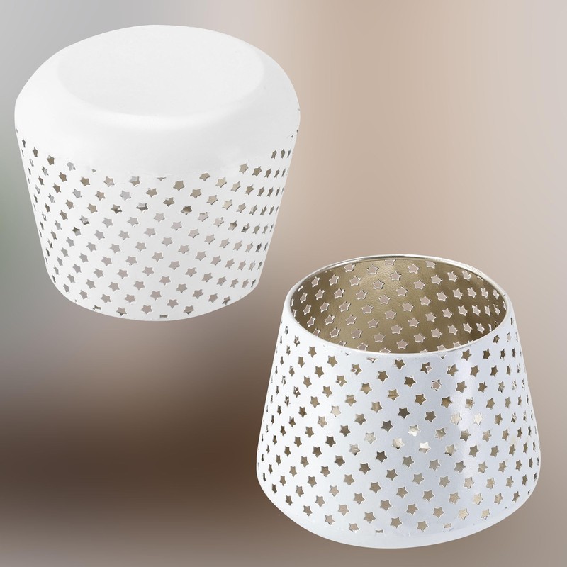 KOTARBAU Lantern Stars Metal White Diameter 8 cm Height 9