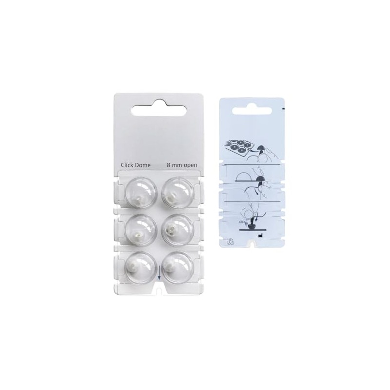 Hearing360 6 Click-Open Domes for Signia Hearing Aids, Rexton (M