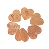 EXCEART 80pcs Heart-Shaped Wood Slices Natural Log Discs with Bark