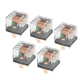A ABSOPRO Waterproof Relay DC 12V 60A 4 Pin Relay Charging Case Universal Car Durable Plastic 5pcs 12V