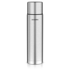 Arendo Thermos Stainless 1L, Thermos Coffee Flask SUS 304 Stainless Steel, Insulated Bottle for Hot and Cold Drinks, 100% Leak-Proof, BPA-Free, One Click Closure, Keeps Drinks Warm 12h, Cold 24h