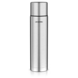 Arendo Thermos Stainless 1L, Thermos Coffee Flask SUS 304 Stainless Steel, Insulated Bottle for Hot and Cold Drinks, 100% Leak-Proof, BPA-Free, One Click Closure, Keeps Drinks Warm 12h, Cold 24h