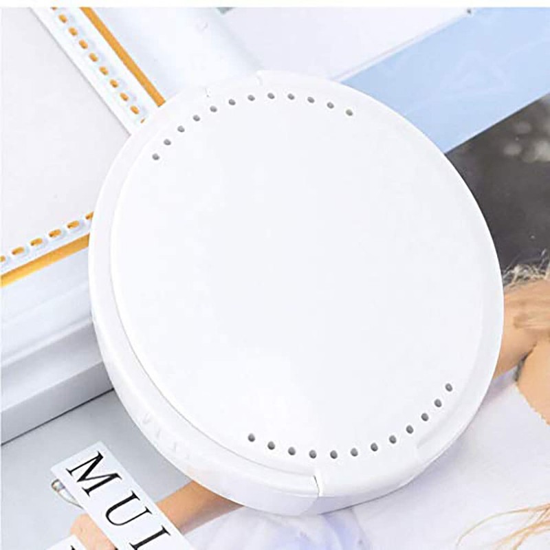 Denture Box Retainer Case Orthodontic Retainer Case with Mirror Portable