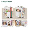 PUNLUXU Wrapping Paper Storage Cart, Rolling Gift Wrap Station with