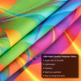 OSVINO Blacklight Mandala Tapestry 230x180CM Psychedelic Boho Tapestry Colorful Backdrop Bohemian Room Decor UV Reactive Hippie Wall Posters for Bedroom, Mandala