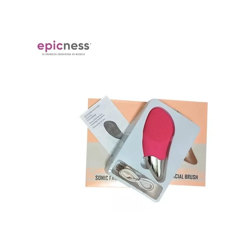 Sonic Facial Brush Cepillo Facial Eléctrico Silicona Recargable Usb+3 Jabones