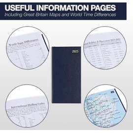 Morgan's Direct 2025 Slim Diary Two Weeks to View Planner with Hard Cover | Blue