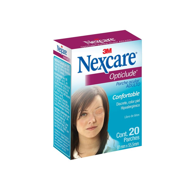 NEXCARE 3M Opticlude Parche Ocular Sin Látex Color Marrón 20