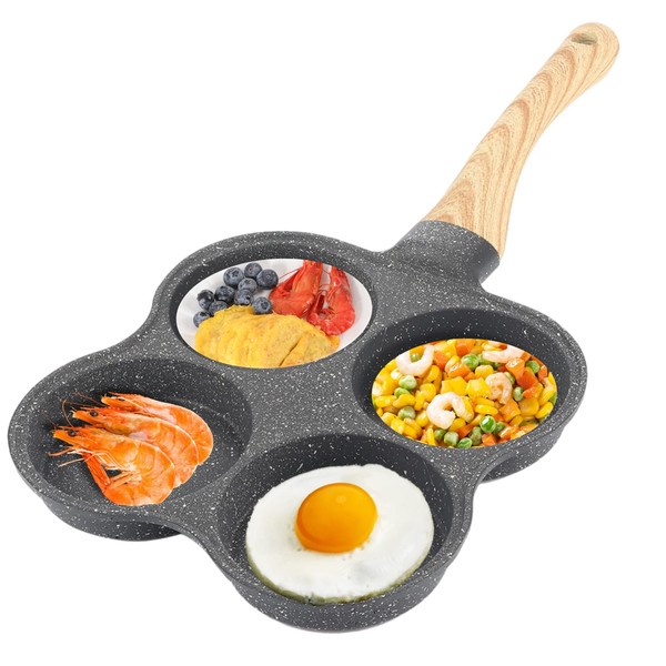 Omelette Pan with 4 Holes, Non-Stick Pancake Pancake Maker, Breakfast