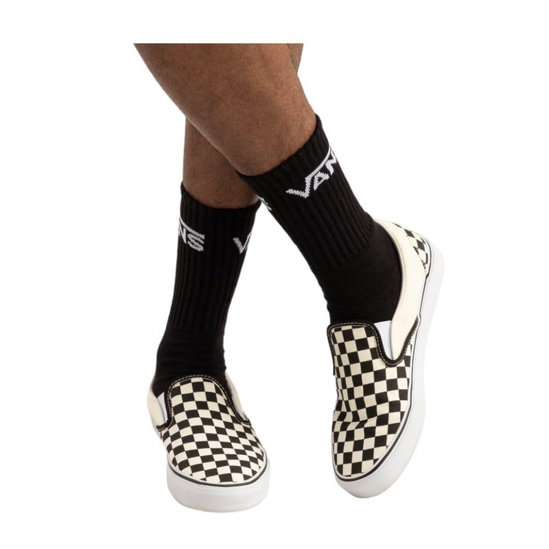 Vans Unisex Classics Crew Sock 6-Pack Black 6.5-9