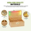 MKQ Storage Box with Lock,Bamboo Storage Box with Combination,Smell Proof