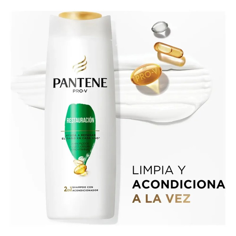 Shampoo con Acondicionador Pantene 2en1 Pro-V Restauración, 400 ml