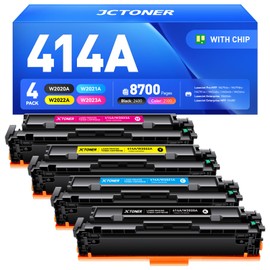 414A Toner Cartridge Set 4-Pack Replacement for HP 414A W2020A W2021A W2022A W2023A Compatible for HP Color Laserjet Pro MFP M479fdw M479fnw M479dw M454dw M454dn M454nw Enterprise M480f M455dn Printer