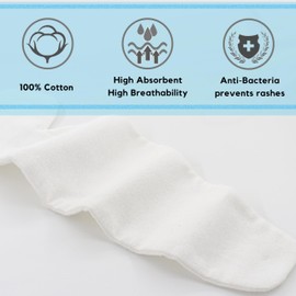 KimYoung Under Breast Sweat Pad, Bra Sweat Pads Liner, 100% Cotton, 3PCS White
