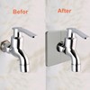 Waziaqoc 2 Pcs Wall Split Flange, ABS Square Self-Adhesive Escutcheon