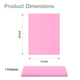 Simetufy Pink Tissue Paper for Gift Bags, 115 Sheets 14 x 20 Inches Pink Wrapping Tissue Paper, Gift Wrapping Tissue Paper Bulk for Crafts Valentine's Day Mother's Day Wedding Birthday Party Decor