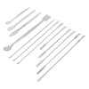 12Pcs Laboratory Spatula Stainless Steel Reagent Scoop Spoon Tool Set
