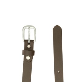 Ab-BELT & BAG HRS-03 Women's Leather Belt, Jeans Leather Belt, 2 cm, dark brown