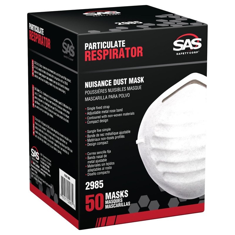 SAS Safety 2985 Non-toxic Dust Mask Box of 50