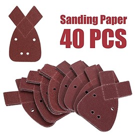 BEBECK 40Pcs Sandpapers Kit 40/60/80/120 Grit Mouses Sanding Sheet Pads Sand Paper For Black Sander Polishing Home Tools