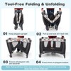 HONEY JOY 5-in-1 Pack and Play with Bassinet, Infant Nursery