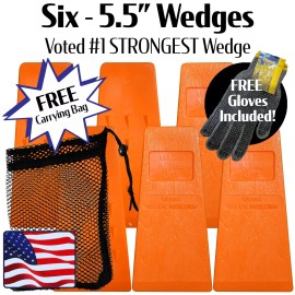 Cold Creek Loggers 6 - 5.5"  USA HARD logging Felling Bucking Tree Forestry Falling Spiked Wedges