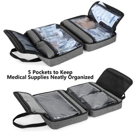 Trunab - Bolsa portátil médica para uso doméstico, Gris