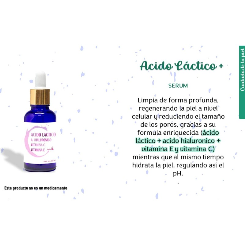 Ácido Láctico + Acido Hialuronico + Vitamina C + Vitamina