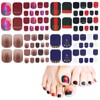 Epic Green Nail Stickers for Feet, 4 Sheets, 3D Texture,