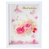 6.5”x8.5” Preserved Flowers Pink Rose Hydrangea Flower Frame with Butterfly