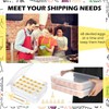 Sunnychicc 2 Pcs Deviled Egg Carrier with Syringe Stackable Clear