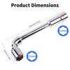 FOCMKEAS 22mm Metric L Hex Socket Wrench，Elbow Double-Head Casing Angled